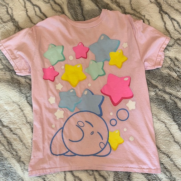 Nintendo Tops - Nintendo Pink Starry Dream Kirby Short Sleeve Tee